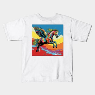 Pride Pegasus Pop Art 3 Kids T-Shirt